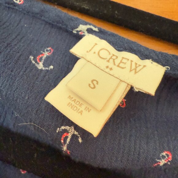 Women J Crew Anchors Away V Neck Tunic Swim Cover Up in Navy Blue Size Small - Picture 5 of 7